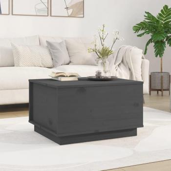 Mesa baja de madera maciza de pino gris 60x50x35 cm