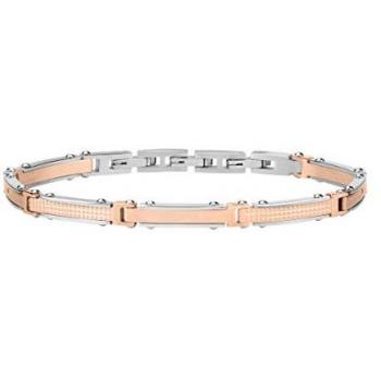 Pulsera para hombre Morellato Urban SABH10, en acero, con circonios y PVD oro rosa