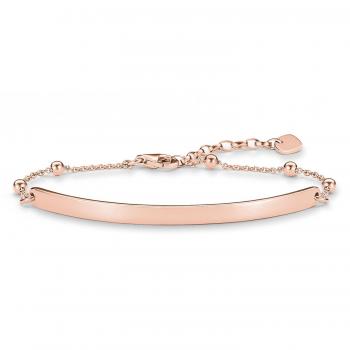 Thomas Sabo Sparkling Love Bridge Bracelet Dots Rosegold, Pink, Female, Size: ONE SIZE
