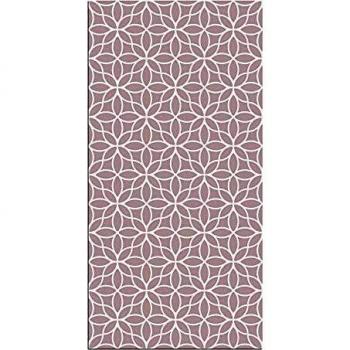 Alfombra Vinílica Flores Geométricas, 120 x 60 cm, Color Rosa, ALV-100-RS