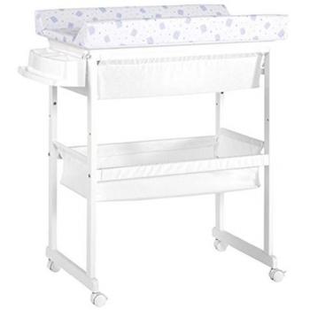 Micuna B-1158 Plus - Bañera con tapizado osos corazones, color blanco y azul