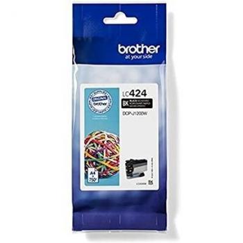Cartucho de Tinta Original Brother LC424BK Negro para Impresora DCPJ1200W, Duración Estimada: Hasta 750 Páginas (Según ISO/IEC 24711)