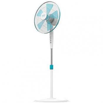 Cecotec Ventilador de Pie EnergySilence 500. 40 W, 5 Aspas de 40 cm de diámetro, Oscilante, 3 Velocidades, Altura Ajustable 110-130 cm, Motor de Cobre, Diseño en Blanco