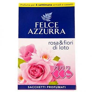 Felce Azzurra Sachets Perfumados para Ropa Rosa y Loto - 3 Piezas