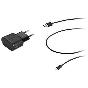 Aiino AIWI1AMCR-BK - Cargador de pared 1USB 1A con cable Micro USB 1,6m, color negro