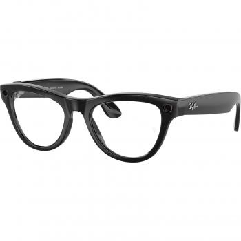 Ray-Ban Meta Skyler RW4010 Smart Glasses - Shiny Black, Transition Blue, Unisex Cat Eye Style
