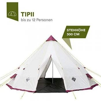 skandika Tipii 300 Zelt Tienda de campaña, Unisex, Beige/Burdeos, 550 cm