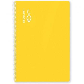 Cuaderno espiral A4 40 hojas 4x4 amarillo
