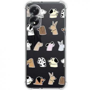Funda de Silicona Antigolpes para Oppo A38 4G con Diseño de Perros