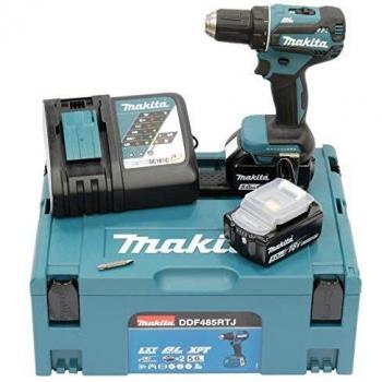 Makita DDF485RTJ Taladro, 50 W, 18 V, Negro, One size