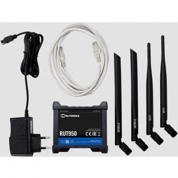Teltonika RUT950 Router Industrial 4G LTE Dual SIM con Ethernet rápido y WiFi AP