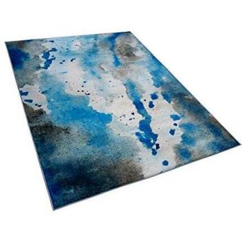 Alfombra Tejida Multicolor 160 x 230 cm Patrón Acuarela Abstracto Moderno Bozat