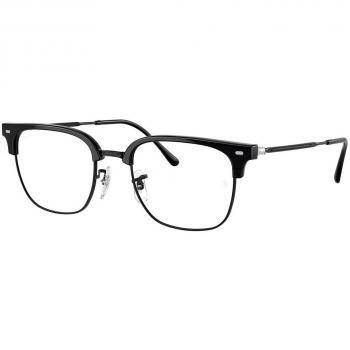 Ray-Ban RX7216F New Clubmaster Asian Fit 8373 Men's Eyeglasses Black Size 53 (Frame Only) - Blue Light Block Available