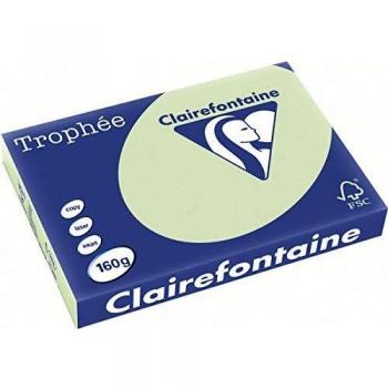 Papel Multifuncional Clairefontaine Trophée A3, 160 g/m², Verde, 250 Hojas