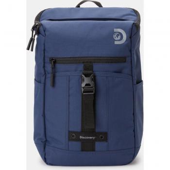 Mochila urbana DISCOVERY Shield - Mochila de poliéster reciclado en negro con bolsillo RFID y espacio para portátil, ideal para uso diario y viajes urbanos.