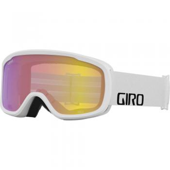 Giro - Máscara de esquí y snow Cruz con lente Yellow Boost, color blanco con logo negro