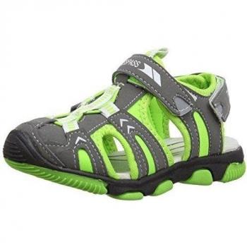 Trespass Beanbag Sandals - Sandalias fashion de sintético niño, color verde, talla 3 UK, 35 EU