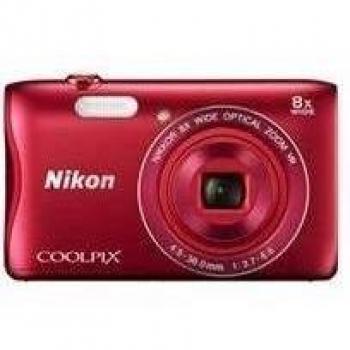 Nikon 999S3700S2 - Kit cámara digital Coolpix S3700 de 20.1 MP, zoom 8X HD, LCD de 2.7 + gorro con auriculares + funda de neopreno
