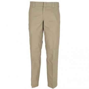 Pantalones Dickies 873 Work Verde, Pantalón de Trabajo Slim Straight, Caqui, Talla 30