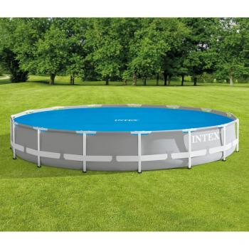 Cubierta de piscina solar Intex de polietileno azul de 448 cm