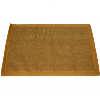 PAME 63906 - Alfombra de yute con borde en color beige, 240 x 170 cm