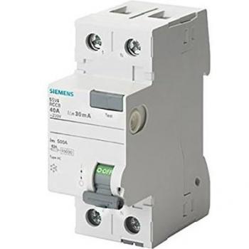 Interruptor Diferencial Siemens 2 Polos 25A 300mA Tipo AC 5SV4612-0