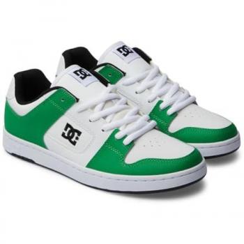 Zapatillas deportivas de Hombre DC Manteca 4, color blanco y verde oscuro, modelo M Shoe, material de cuero, talla 44.5