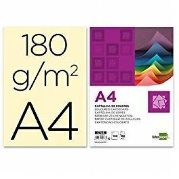 Liderpapel 180G/M2 - Cartulina, A4, Amarillo