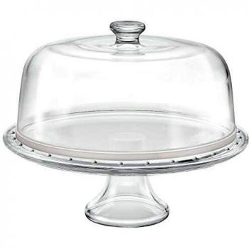 Alzata para Torta con Campana de Vidrio 31 cm Borgonovo
