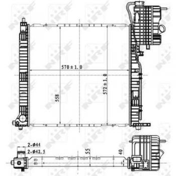 Radiador de refrigeración del motor NRF 53176