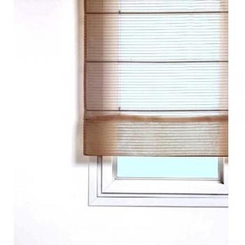 Estor plegable con varillas 45x175cm - Color Beige con líneas
