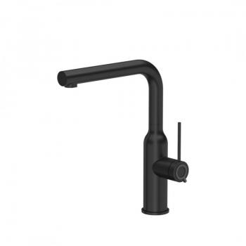 Grifo de cocina Quadron Angelina Q Line Pull-out acero inoxidable negro, mezclador 360°, función QFix, altura 31 cm, diseño moderno