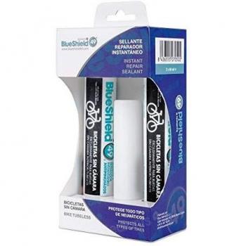 Blueshield 49 ® Sealants - Líquido antipinchazos para Bicis - Preventivo y reparador - Sellante Permanente instantáneo - Patentado y Certificado en Laboratorio - Slime para Ruedas sin Cámara