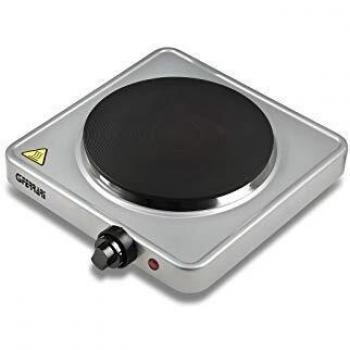 Fornello Eléctrico G3 Ferrari Caldone 1500W, Superficie de Hierro Fundido Ø 18.5 cm, 5 Niveles de Temperatura, Ideal para Camping