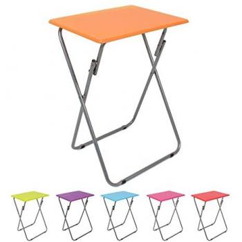 Mesa Plegable Portátil Multifuncional de Madera - 48 cm x 66 cm - Ideal para Terraza, Balcón, Camping y Jardín (Varios Colores)