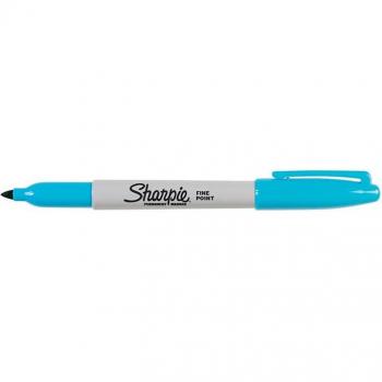 C/12 ROTULADOR SHARPIE PUNTA FINA AZUL CELESTE PERMANENTE