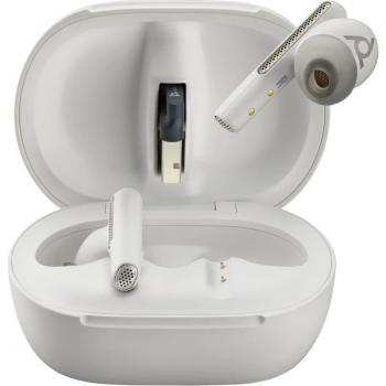 Auriculares Inalámbricos HP Poly Voyager Free 60+ UC M con Adaptador USB-C y Estuche de Carga Táctil - Cancelación Activa de Ruido - Certificados para Microsoft Teams