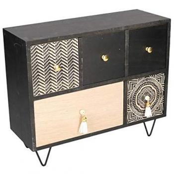 Organizador de Madera Maori Rectangular 1+4 Cajones 33x12x27.5 cm