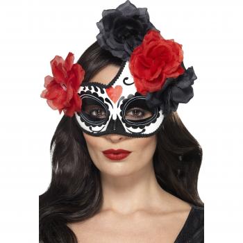 Smiffy 's – 44960 día de los muertos media luna ojo máscara