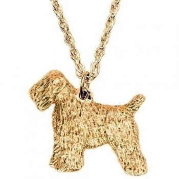 Irish Soft Coated Wheaten Terrier Hecho en Reino Unido Artístico Perro Collar con colgante Colección