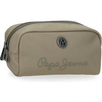 Neceser pequeño Pepe Jeans Corin verde con diseño moderno y cremallera