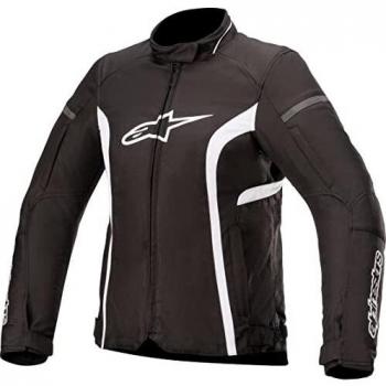 Chaqueta de Moto Alpinestars Stella T-Kira V2 Mujer Impermeable Textil Negro-Blanco