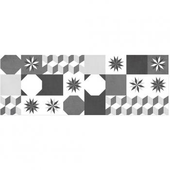 Laroom Alfombra, Vinylic Flooring PVC-Antislip, Negro y Gris