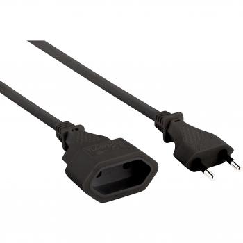 Electraline 900014 - Prolongador de 10 m con toma europea, cable 2x1 mm², color negro