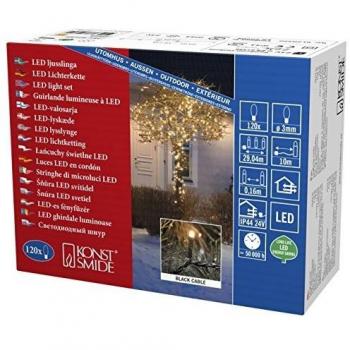 Cadena de Luces LED Micro 19m Ámbar con 120 LEDs para Interior/Exterior IP44