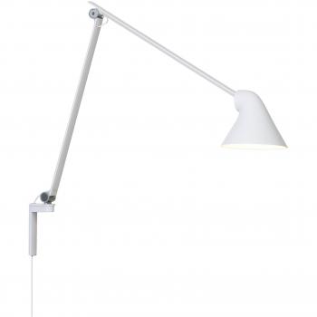 Aplique LED Louis Poulsen NJP, brazo largo, blanco