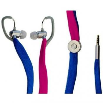 Typhoon UniqueLace - Auriculares estéreo con función de manos libres, rosa/azul
