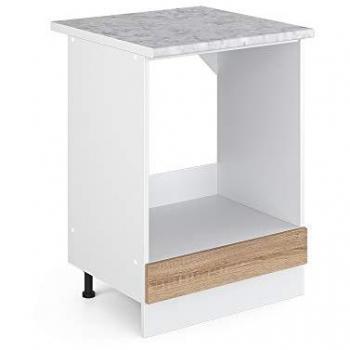 Mueble bajo universal R-Line Sonoma 60 cm con nicho grande y encimera Vicco
