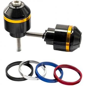 Contrapesos de Manillar Puig Cortos con Aro para Yamaha XJR1300 y MT-09 - Color Negro
