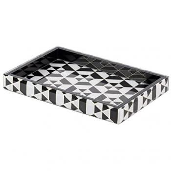 Bandeja de Cristal Impresión Foil 26x18x3 cm - Diseño Elegante y Resistente para Decoración Sofisticada